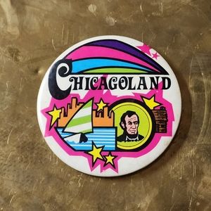 RARE large vintage "Chicagoland" Pinback Button